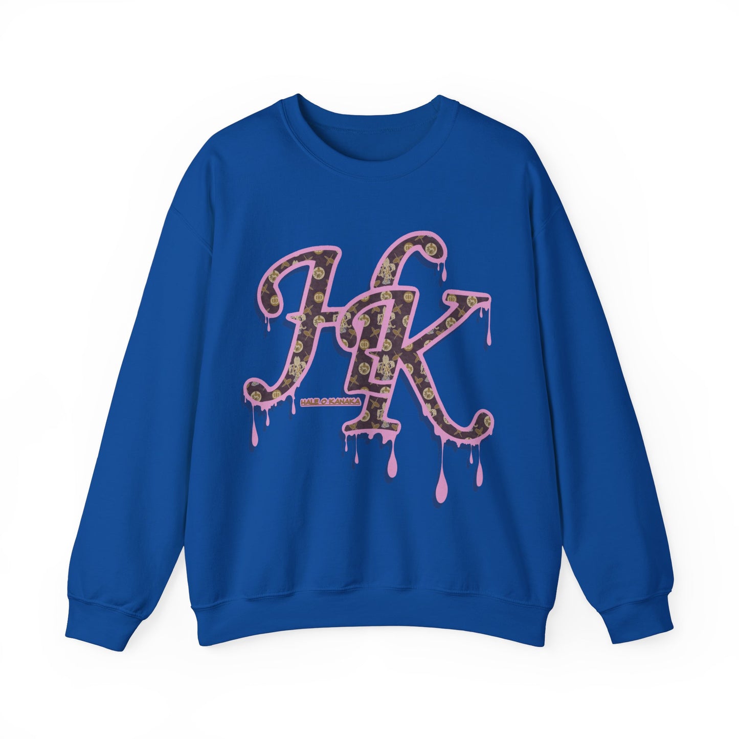 Hale O Kanaka - Da Drip Pink - MHK - Unisex Heavy Blend™ Crewneck Sweatshirt