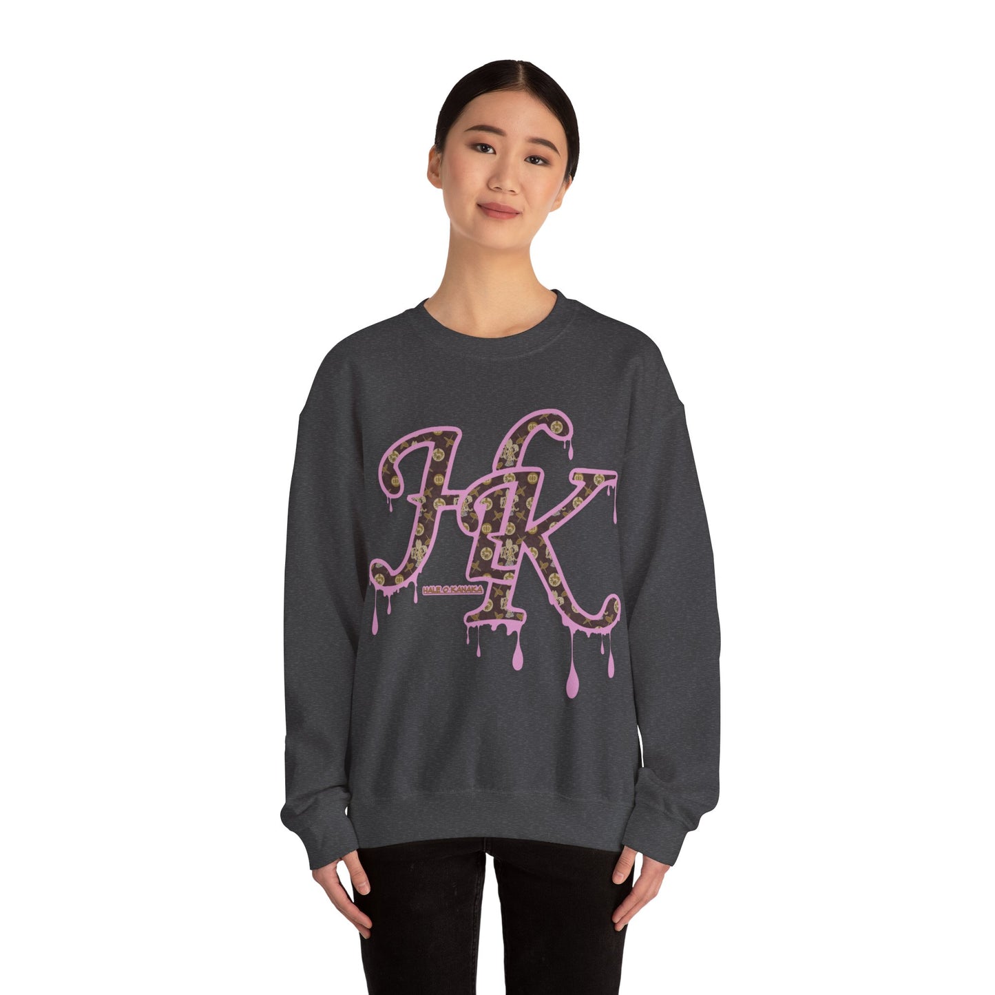 Hale O Kanaka - Da Drip Pink - MHK - Unisex Heavy Blend™ Crewneck Sweatshirt