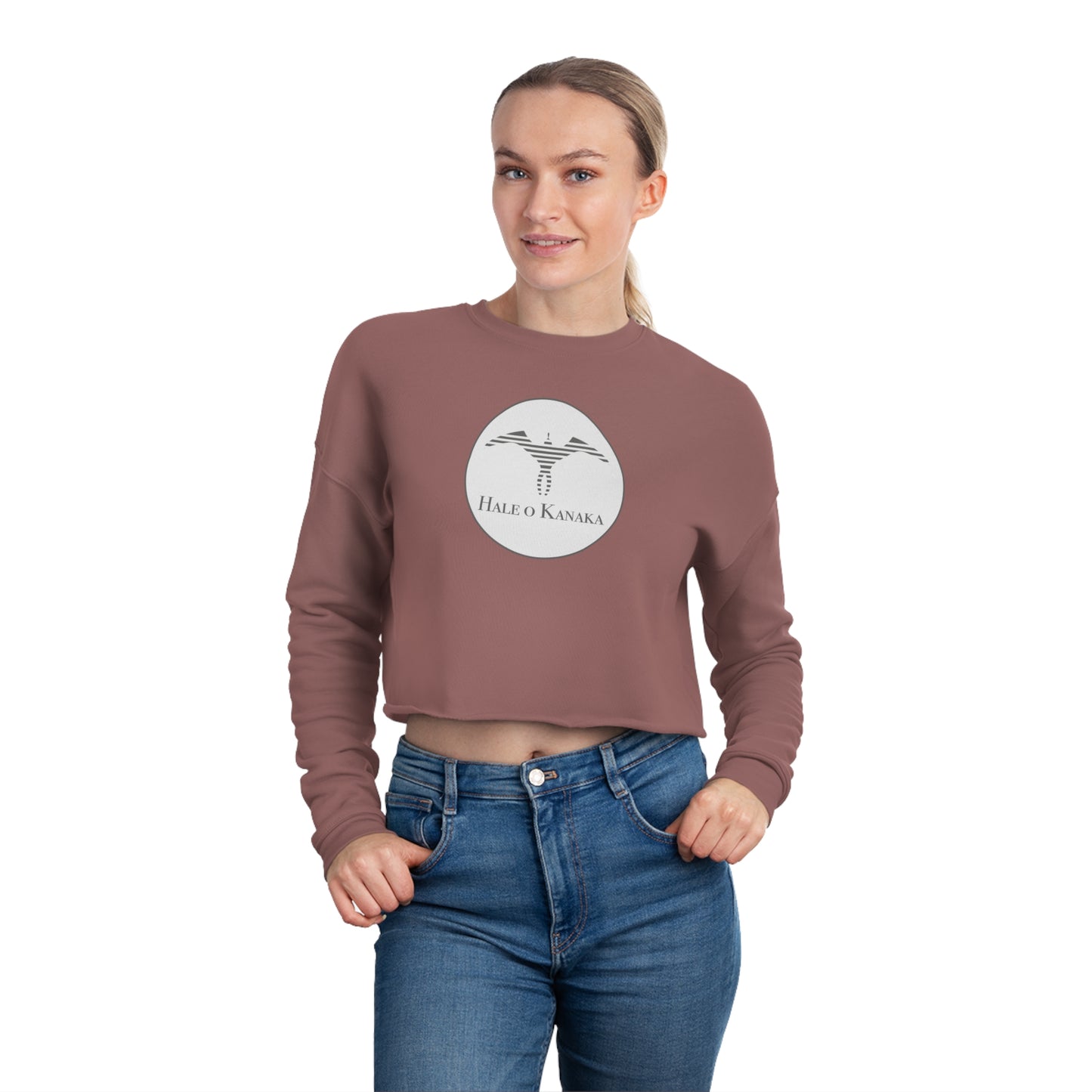 Hale O Kanaka (Protected, inner circle) - MHK -Women's Cropped Sweatshirt