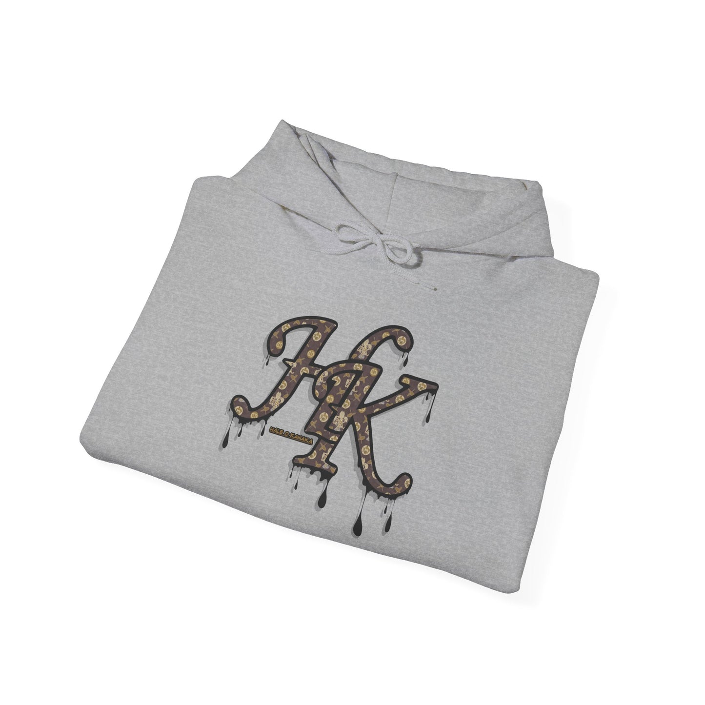 Hale O Kanaka - Da Drip Black - MHK - Unisex Heavy Blend™ Hooded Sweatshirt