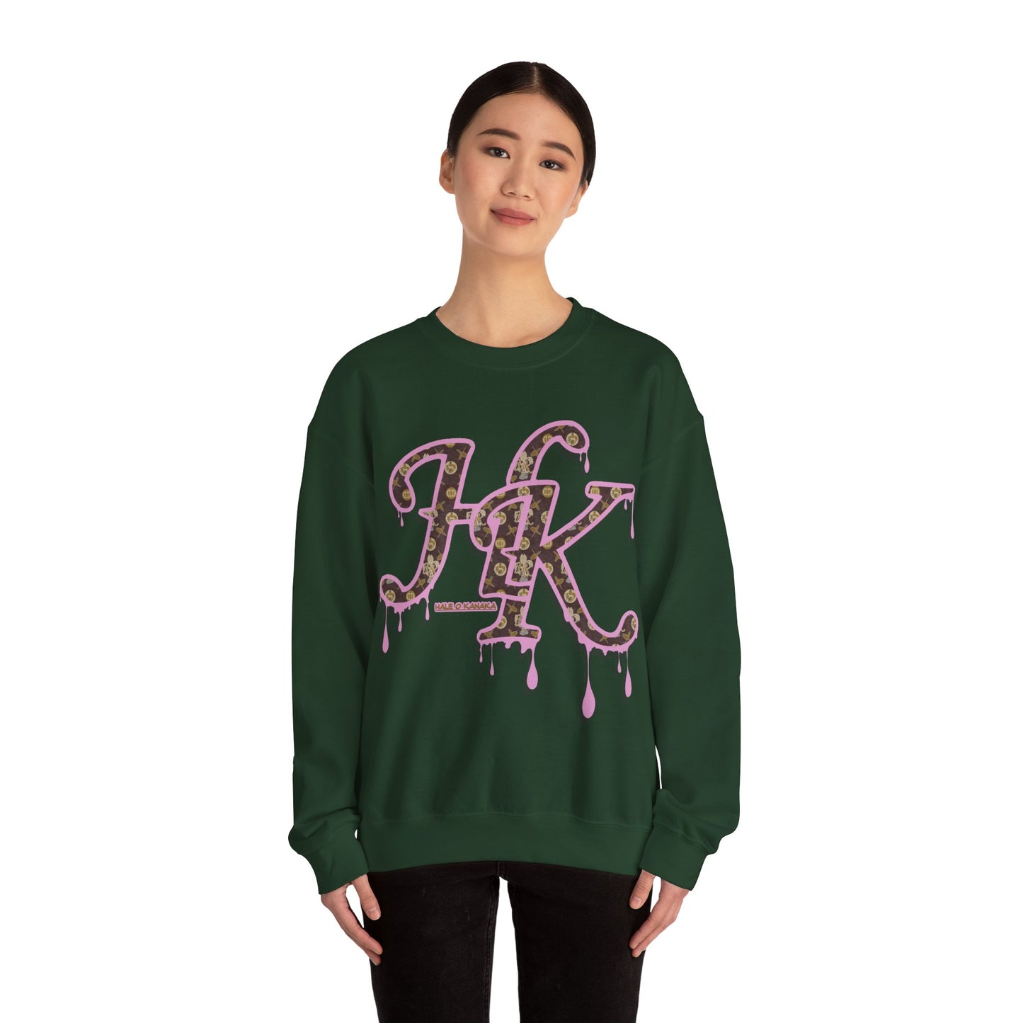 Hale O Kanaka - Da Drip Pink - MHK - Unisex Heavy Blend™ Crewneck Sweatshirt