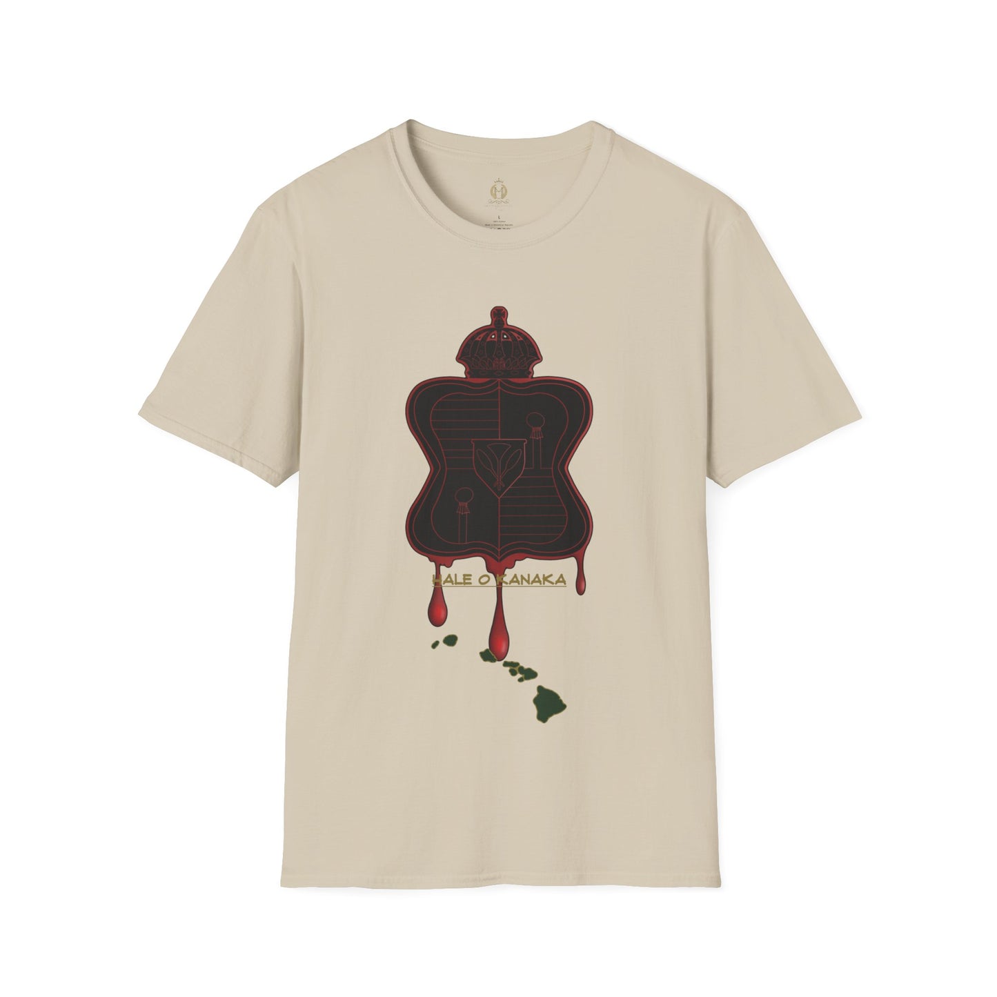 Hale O Kanaka - Koko Crest - Da Koko drip -Unisex Softstyle T-Shirt