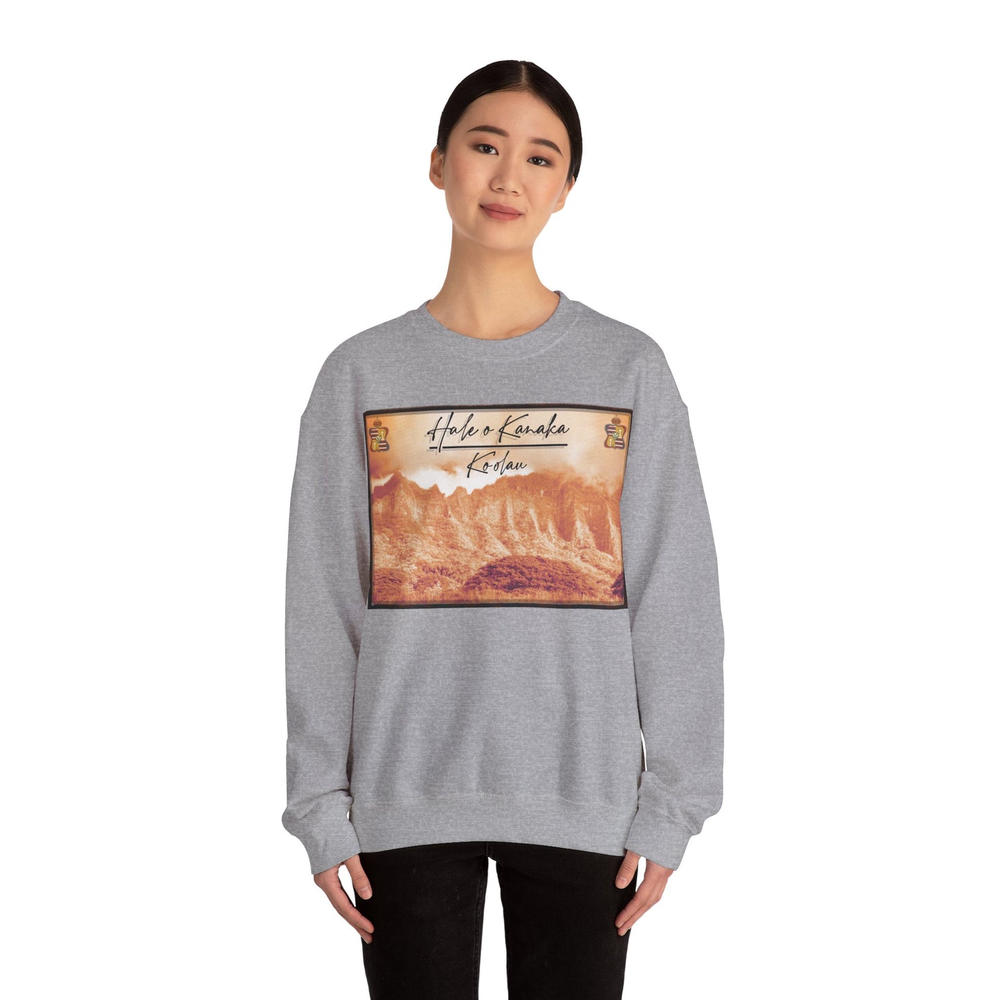 Hale O Kanaka - OG Āina O’ahu Ko’olau - MHK - Unisex Heavy Blend™ Crewneck Sweatshirt