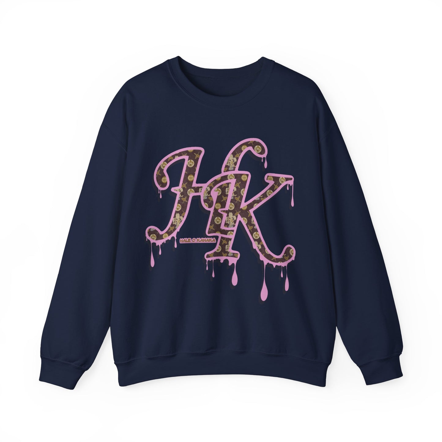 Hale O Kanaka - Da Drip Pink - MHK - Unisex Heavy Blend™ Crewneck Sweatshirt