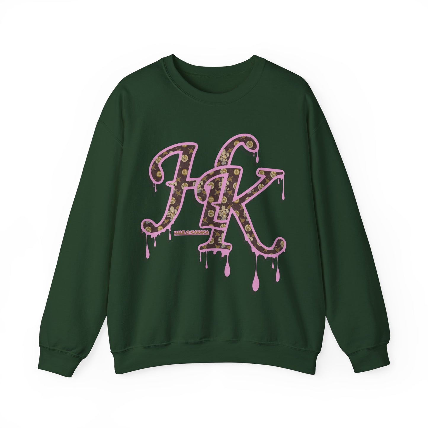 Hale O Kanaka - Da Drip Pink - MHK - Unisex Heavy Blend™ Crewneck Sweatshirt