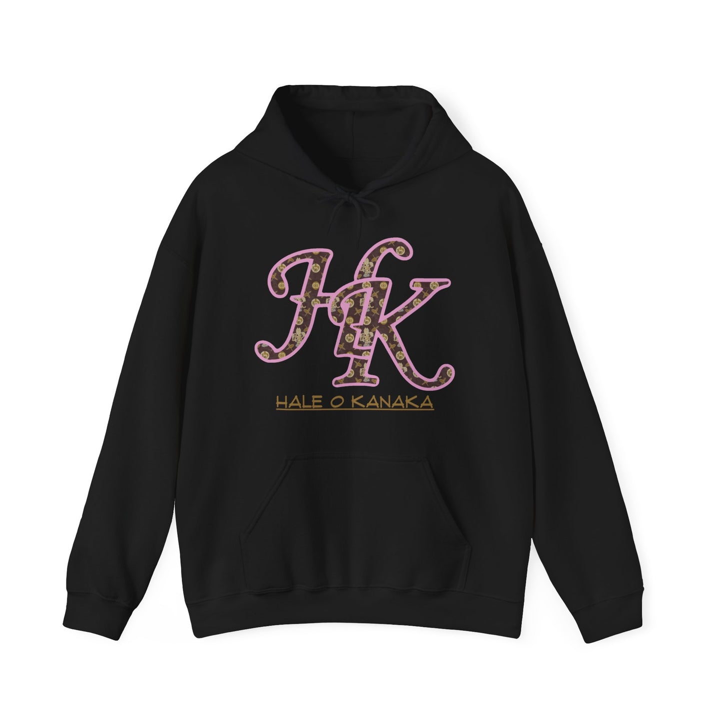 Hale O Kanaka - HK large Pink - MHK - Unisex Heavy Blend™ Hooded Sweatshirt