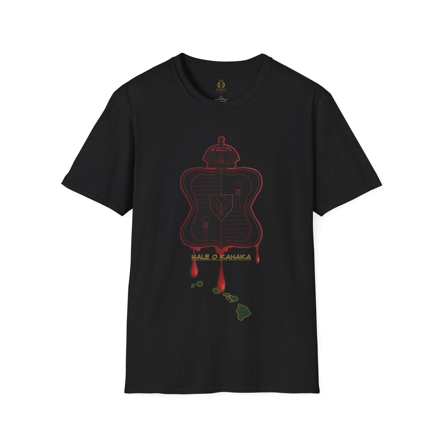 Hale O Kanaka - Koko Crest - Da Koko drip -Unisex Softstyle T-Shirt