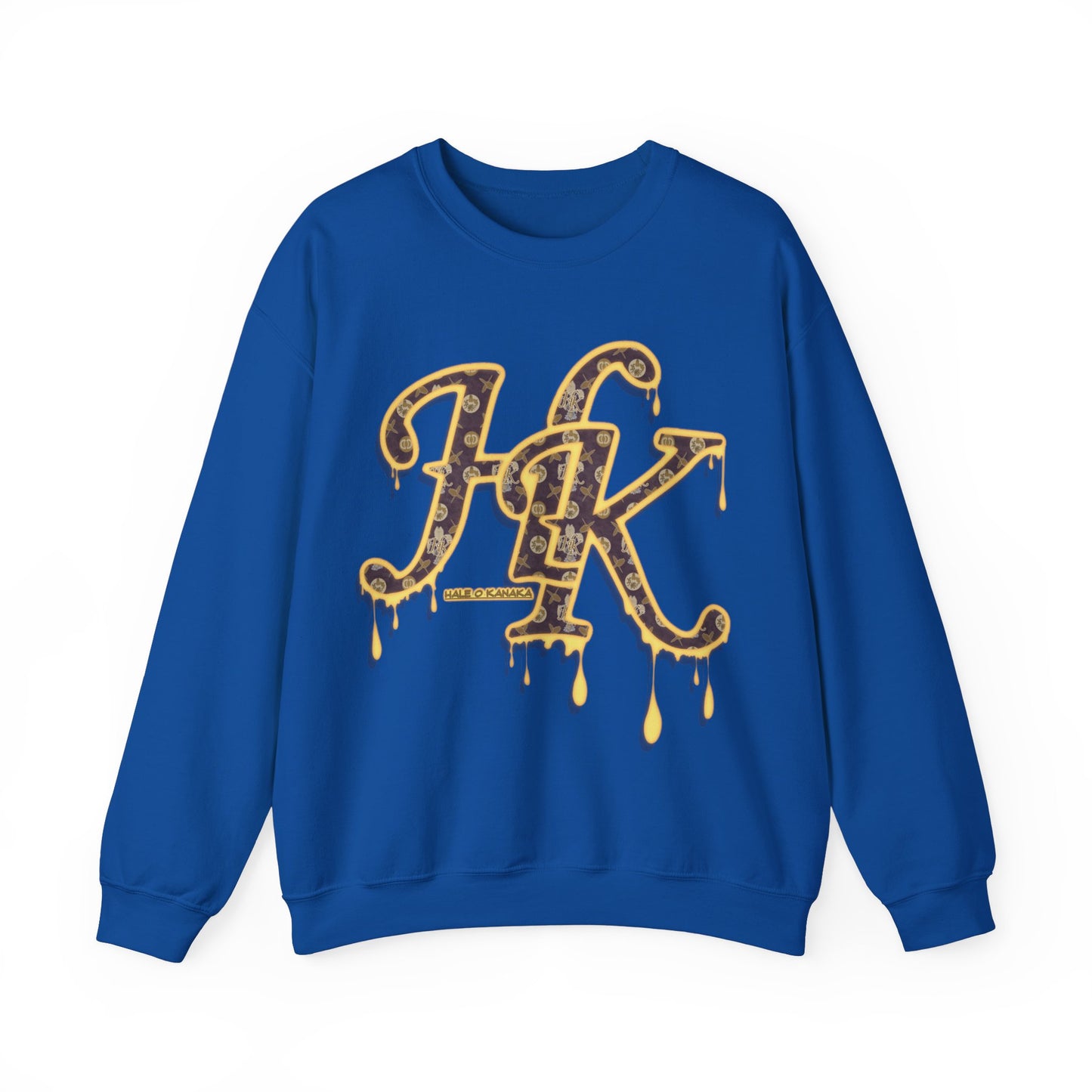 Hale O Kanaka - Da Drip Gold - MHK - Unisex Heavy Blend™ Crewneck Sweatshirt