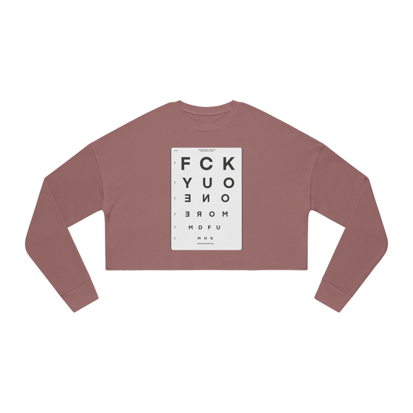 MHK - FU1MORE - SEEING EYE CHART - MDFU - Women's Cropped Sweatshirt