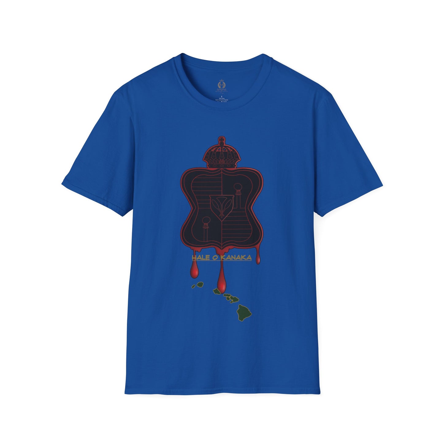 Hale O Kanaka - Koko Crest - Da Koko drip -Unisex Softstyle T-Shirt