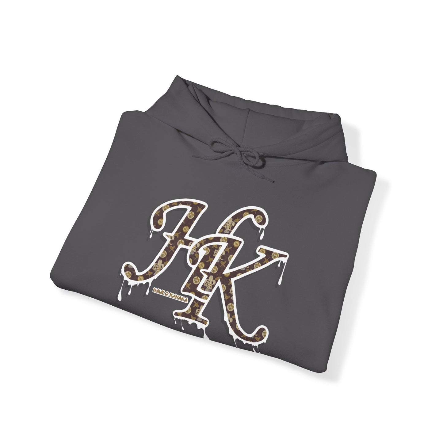 Hale O Kanaka - Da Drip White - MHK - Unisex Heavy Blend™ Hooded Sweatshirt