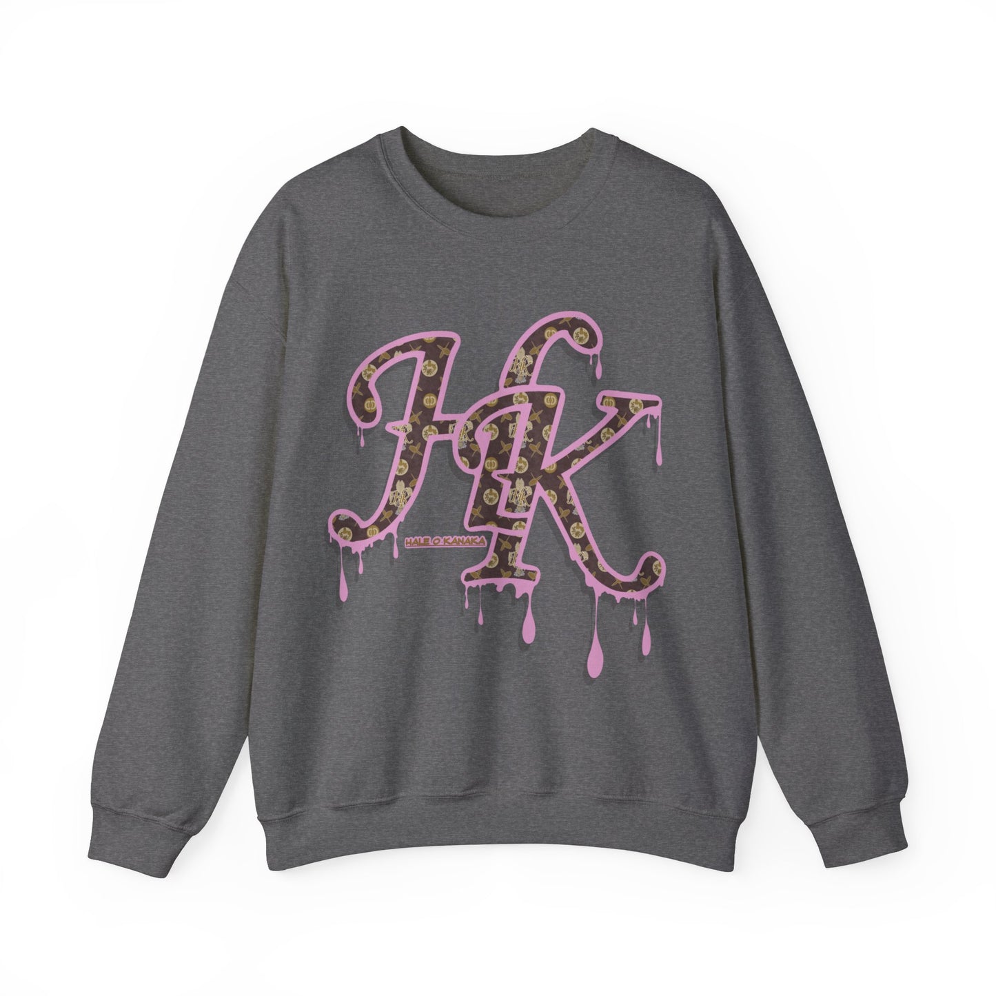 Hale O Kanaka - Da Drip Pink - MHK - Unisex Heavy Blend™ Crewneck Sweatshirt