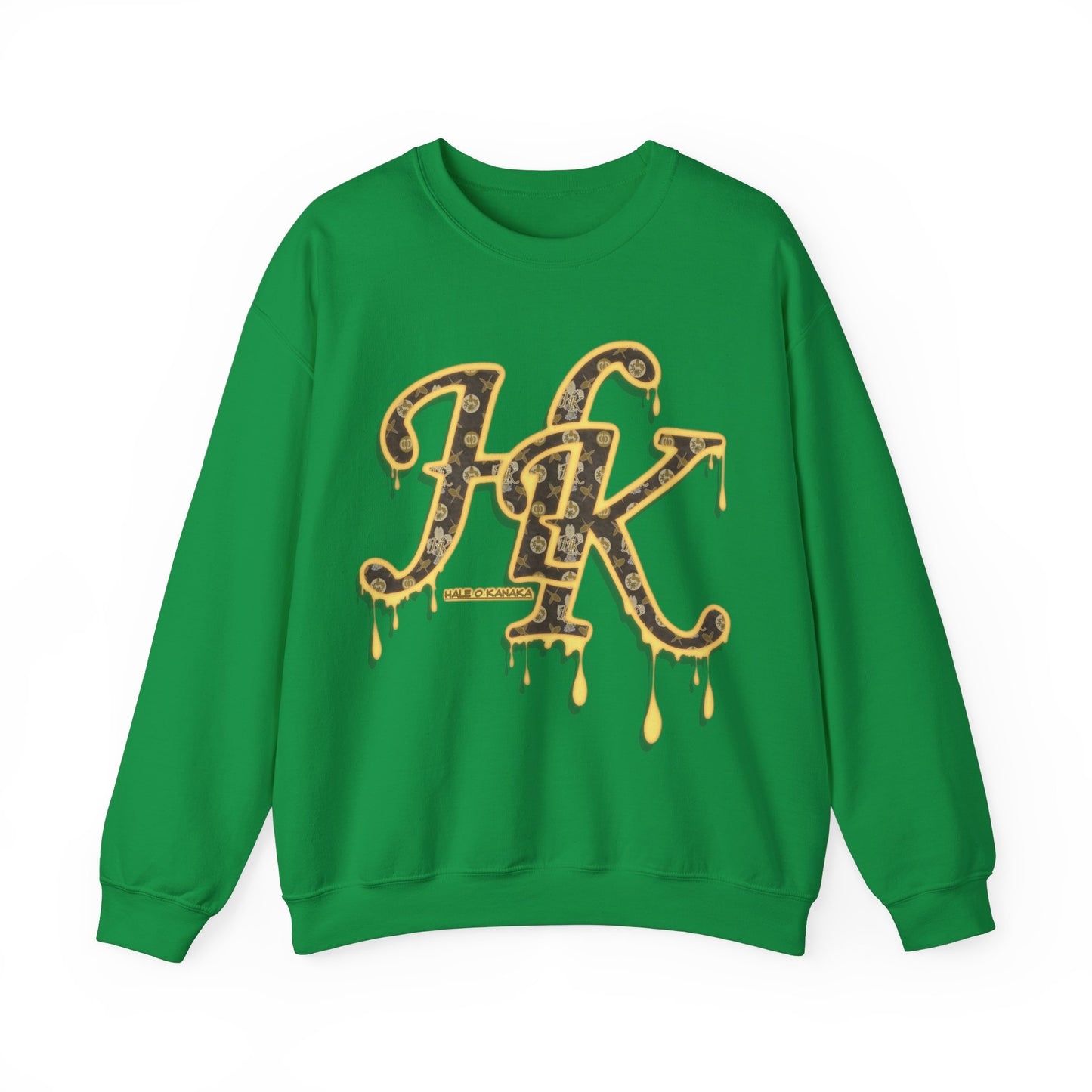 Hale O Kanaka - Da Drip Gold - MHK - Unisex Heavy Blend™ Crewneck Sweatshirt