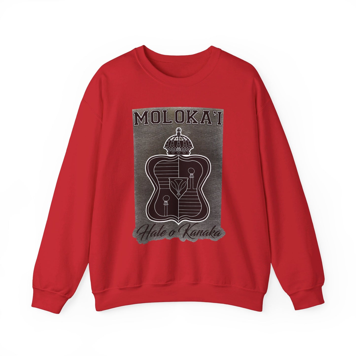 Hale O Kanaka - Crest - Moloka’i - Unisex Heavy Blend™ Crewneck Sweatshirt