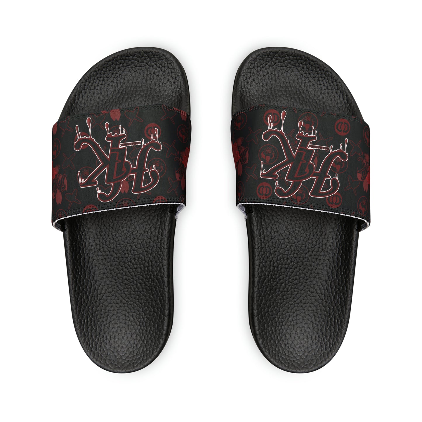 Hale O Kanaka monogram - Da Koko Drip - MHK - Men's PU Slide Sandals