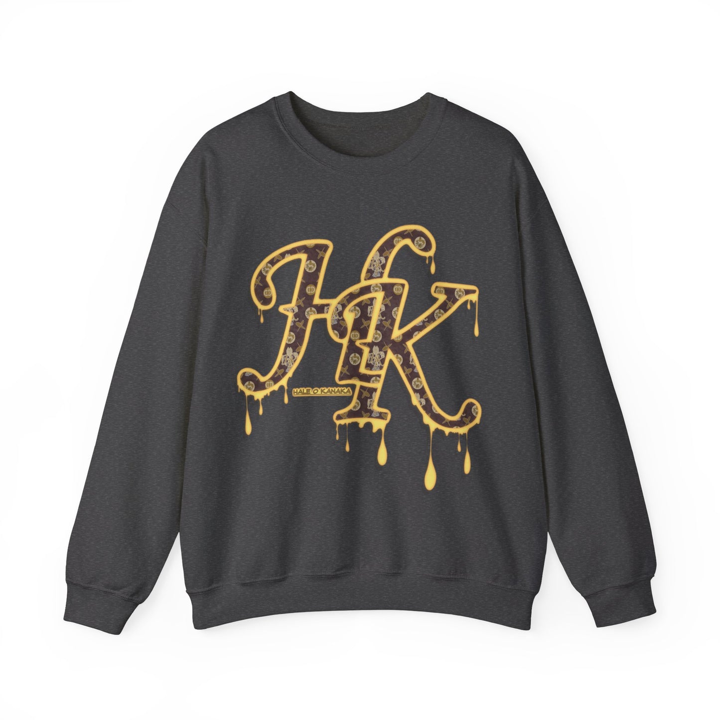 Hale O Kanaka - Da Drip Gold - MHK - Unisex Heavy Blend™ Crewneck Sweatshirt