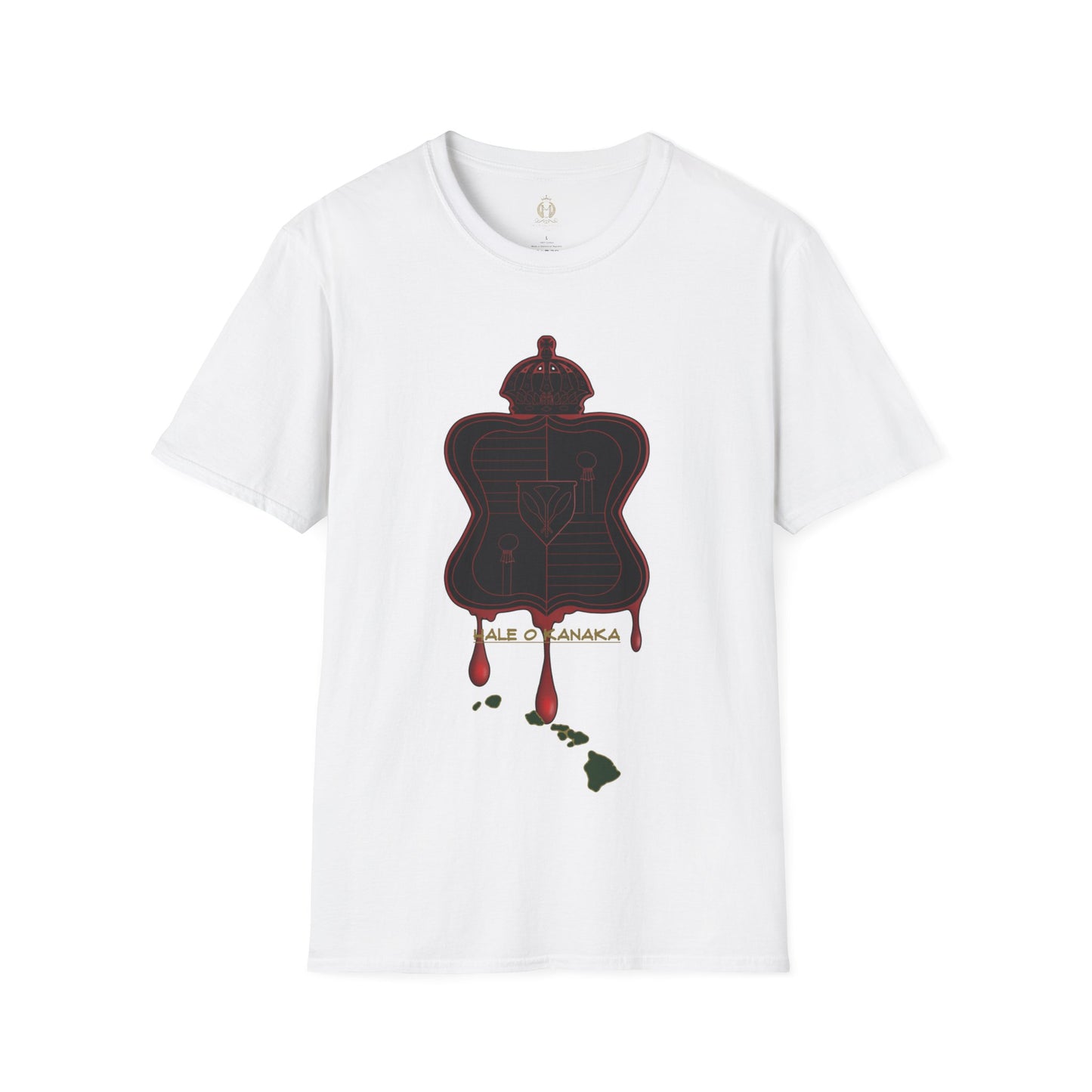 Hale O Kanaka - Koko Crest - Da Koko drip -Unisex Softstyle T-Shirt