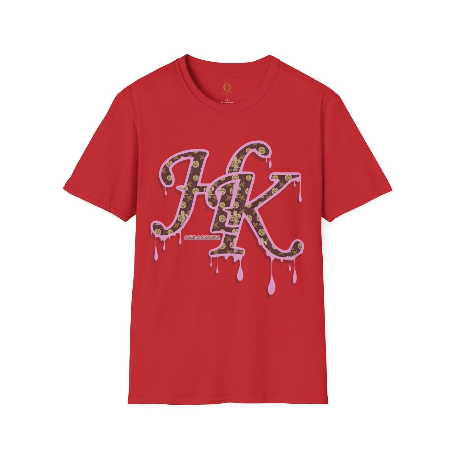 Hale O Kanaka Da Drip Pink - MHK - Unisex Softstyle T-Shirt