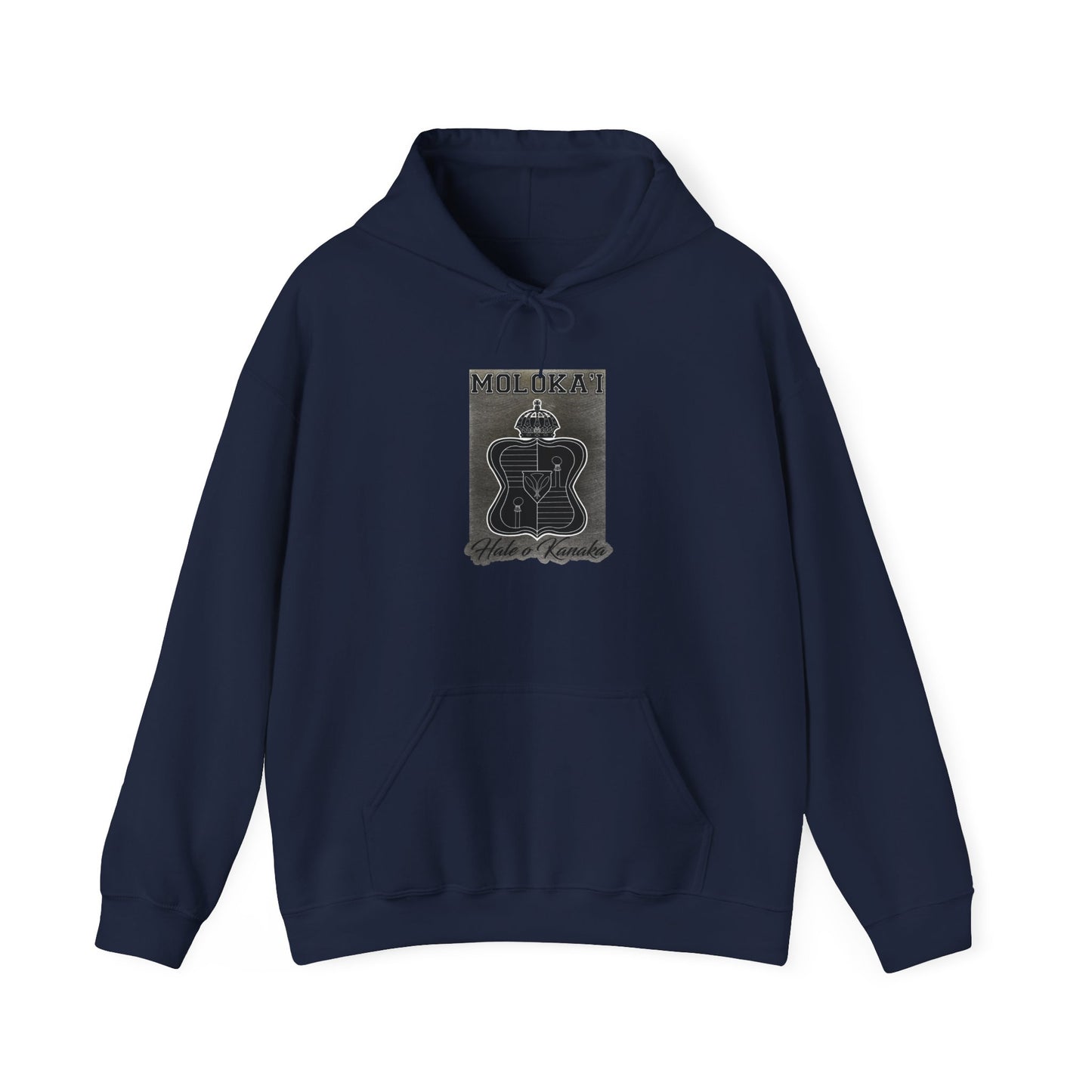 Hale O Kanaka - Crest - Moloka’i - Unisex Heavy Blend™ Hooded Sweatshirt