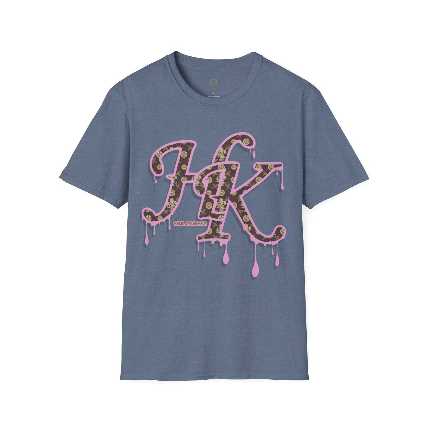 Hale O Kanaka Da Drip Pink - MHK - Unisex Softstyle T-Shirt