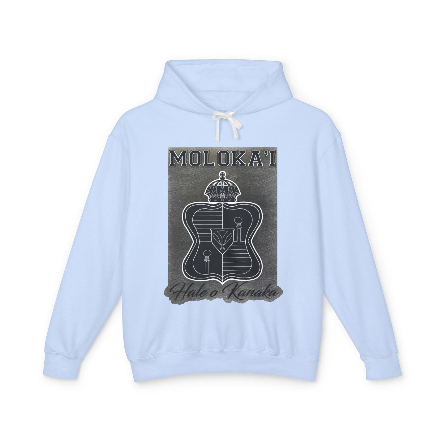 Unisex Lightweight Hooded Sweatshirt - Vintage Moloka’i Design