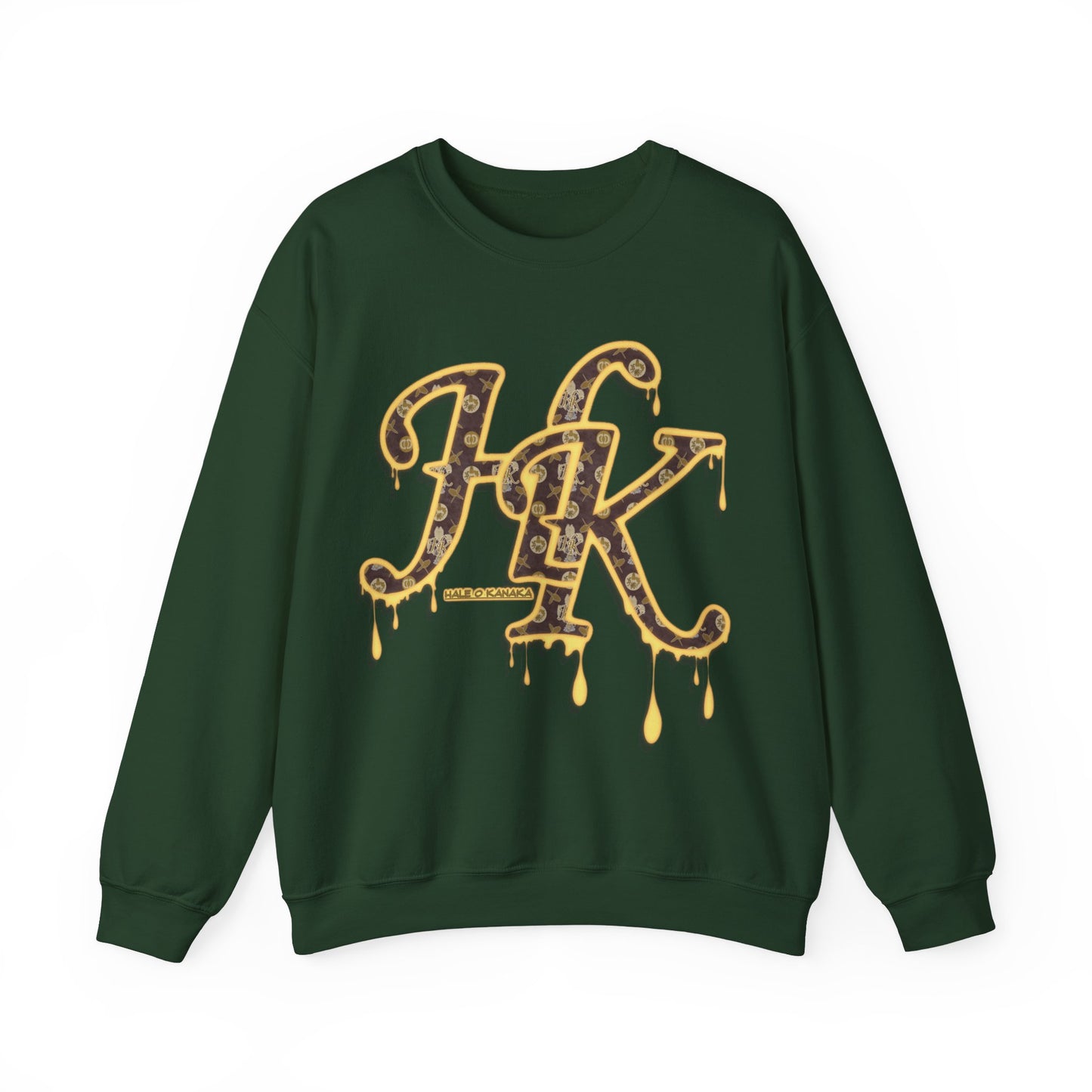 Hale O Kanaka - Da Drip Gold - MHK - Unisex Heavy Blend™ Crewneck Sweatshirt