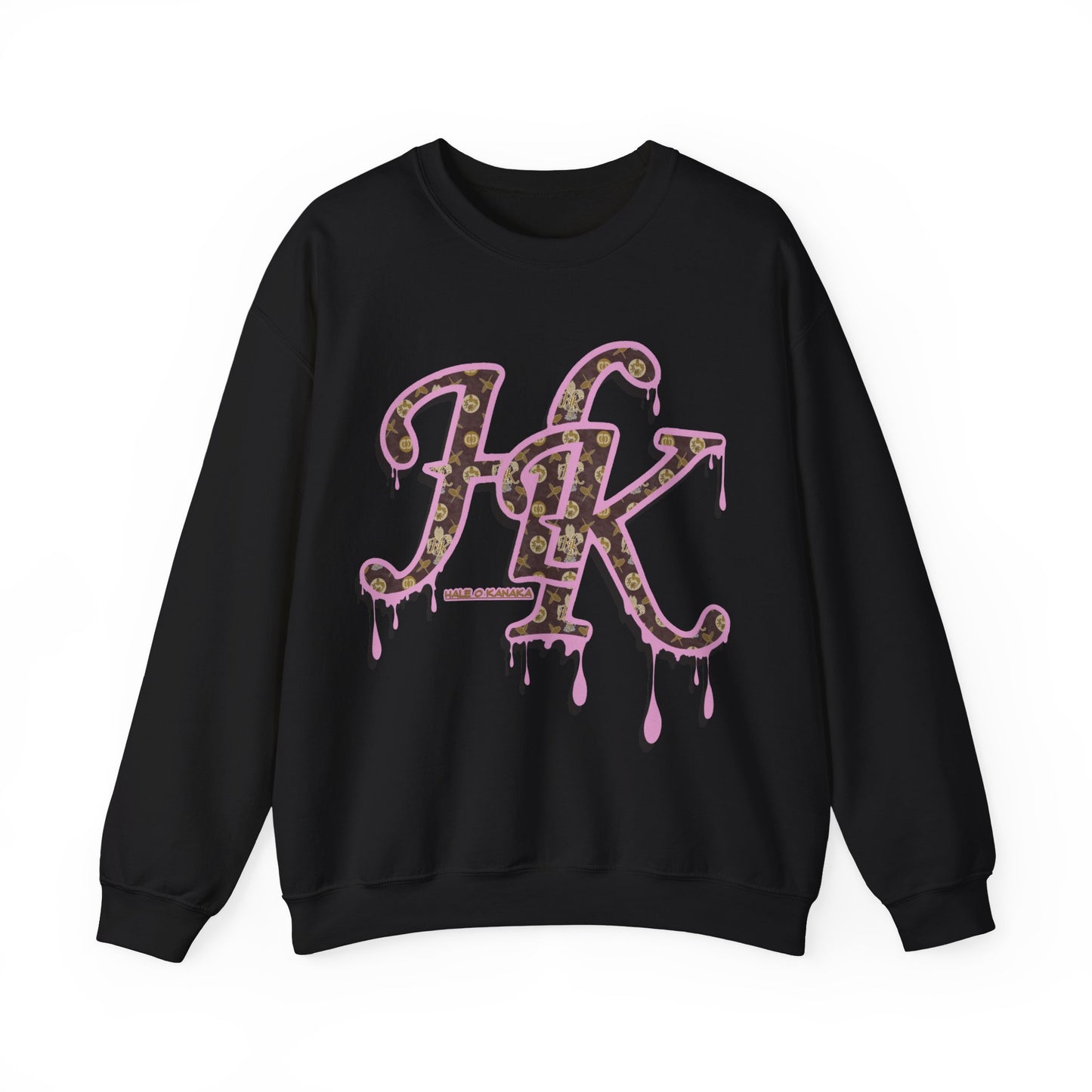 Hale O Kanaka - Da Drip Pink - MHK - Unisex Heavy Blend™ Crewneck Sweatshirt