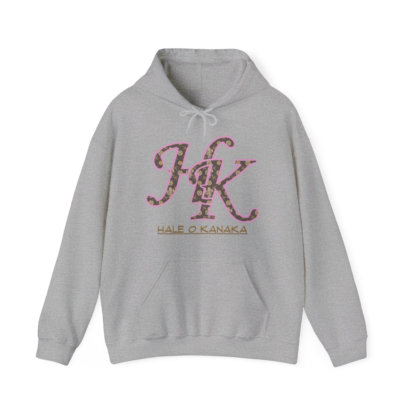 Hale O Kanaka - HK large Pink - MHK - Unisex Heavy Blend™ Hooded Sweatshirt