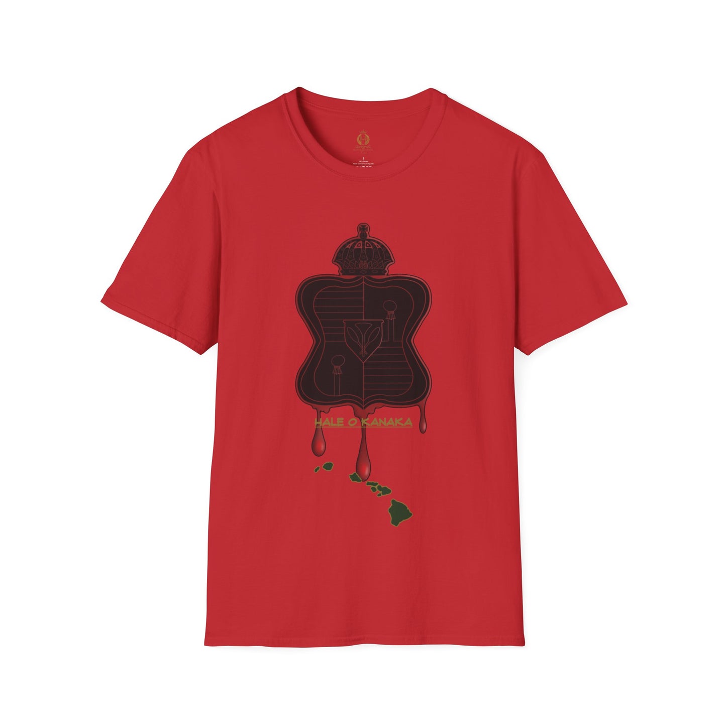 Hale O Kanaka - Koko Crest - Da Koko drip -Unisex Softstyle T-Shirt