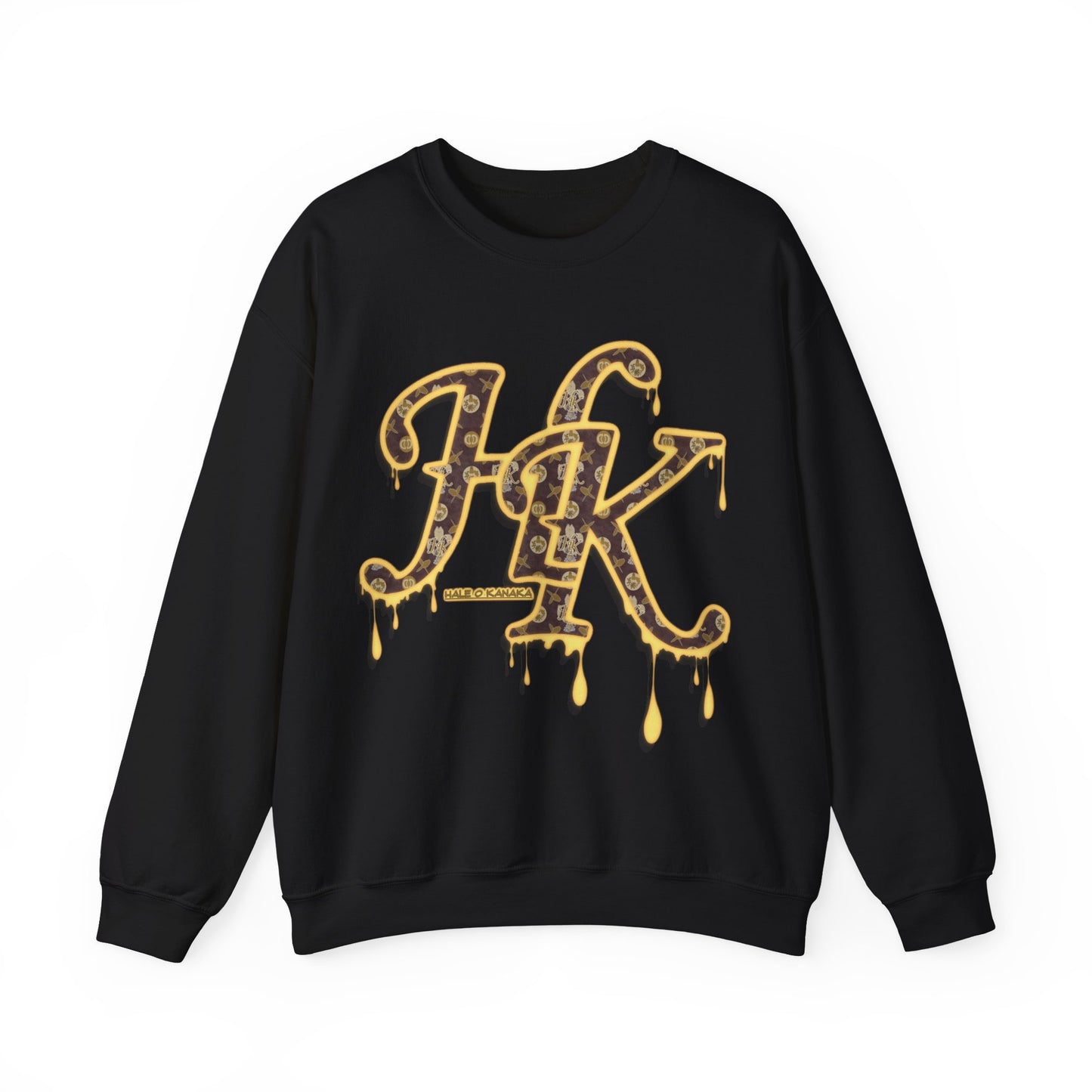 Hale O Kanaka - Da Drip Gold - MHK - Unisex Heavy Blend™ Crewneck Sweatshirt