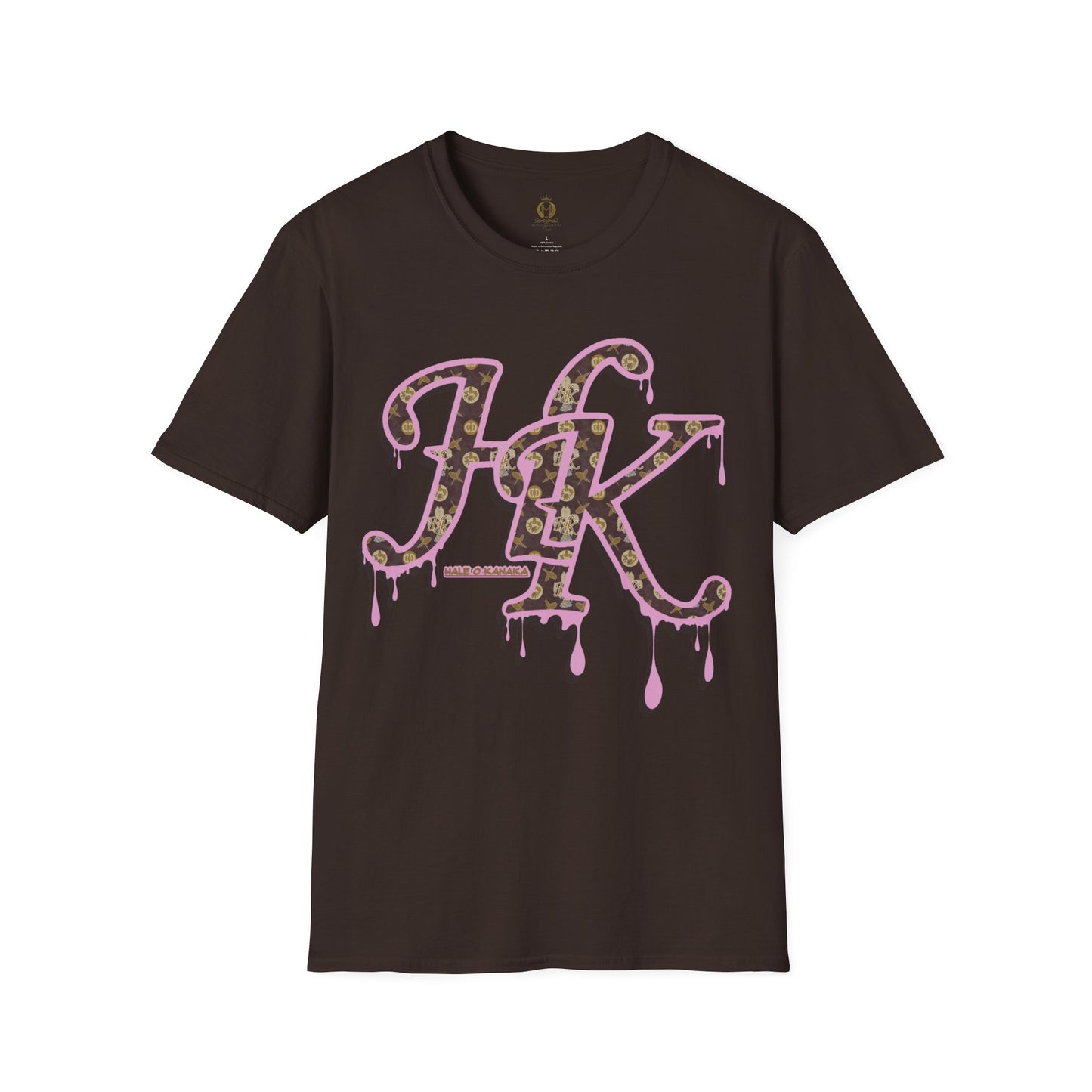 Hale O Kanaka Da Drip Pink - MHK - Unisex Softstyle T-Shirt