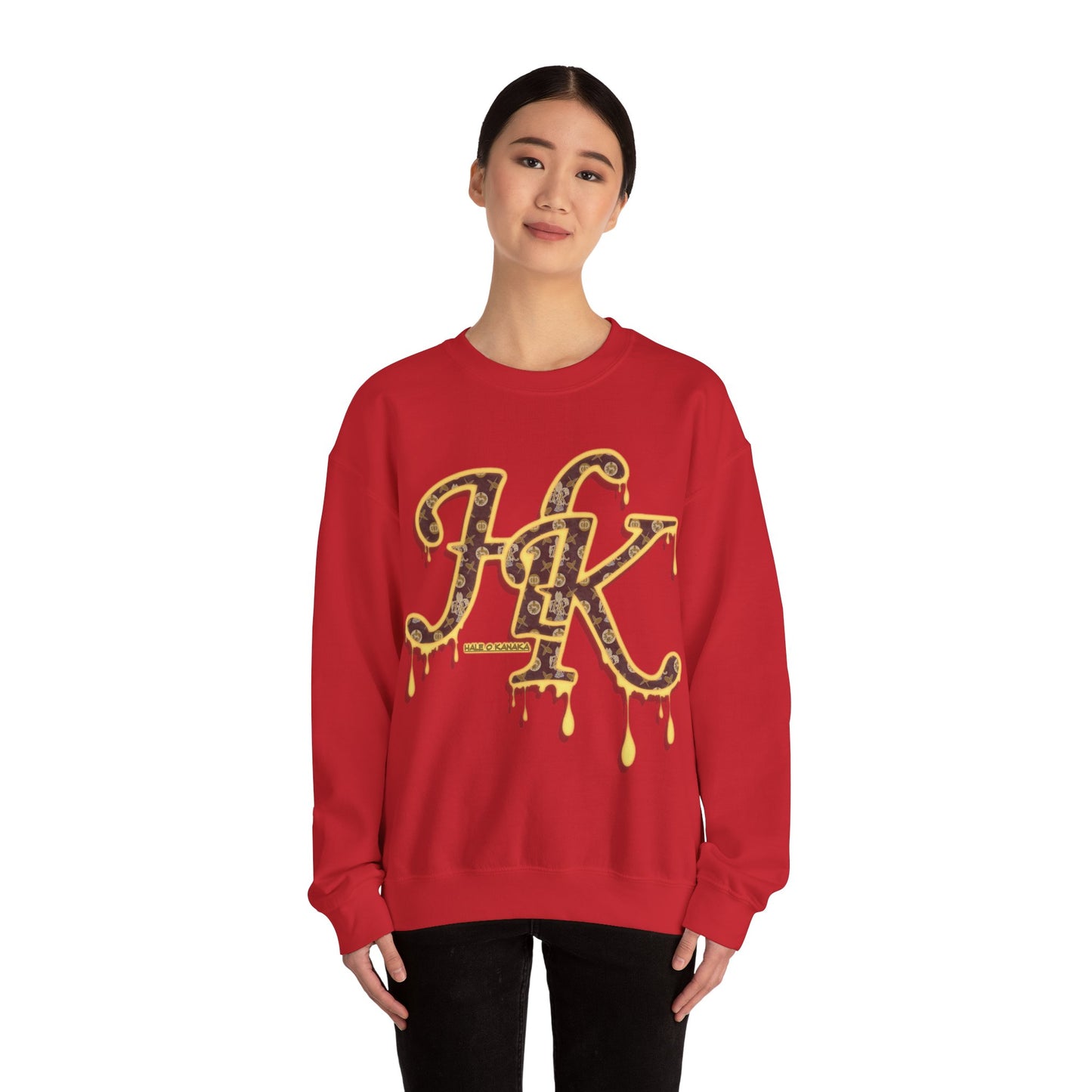 Hale O Kanaka - Da Drip Gold - MHK - Unisex Heavy Blend™ Crewneck Sweatshirt