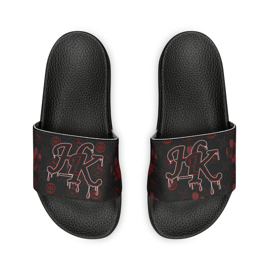 Hale O Kanaka monogram - Da Koko Drip - MHK - Men's PU Slide Sandals