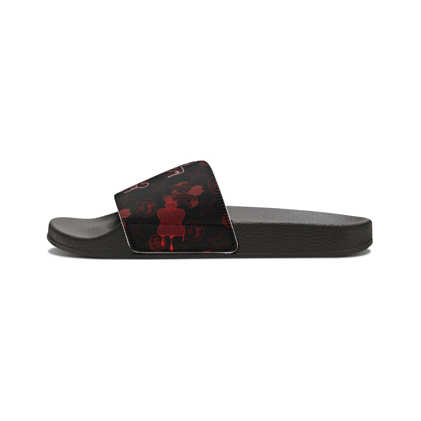 Hale O Kanaka monogram - Da Koko Drip - MHK - Men's PU Slide Sandals