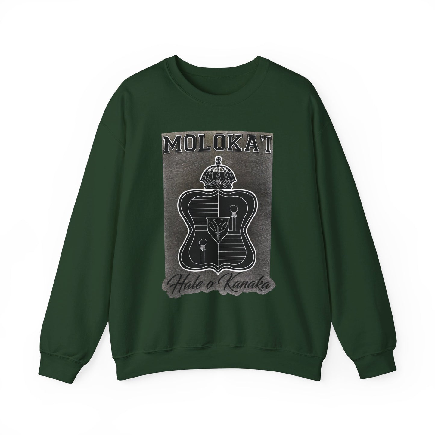 Hale O Kanaka - Crest - Moloka’i - Unisex Heavy Blend™ Crewneck Sweatshirt